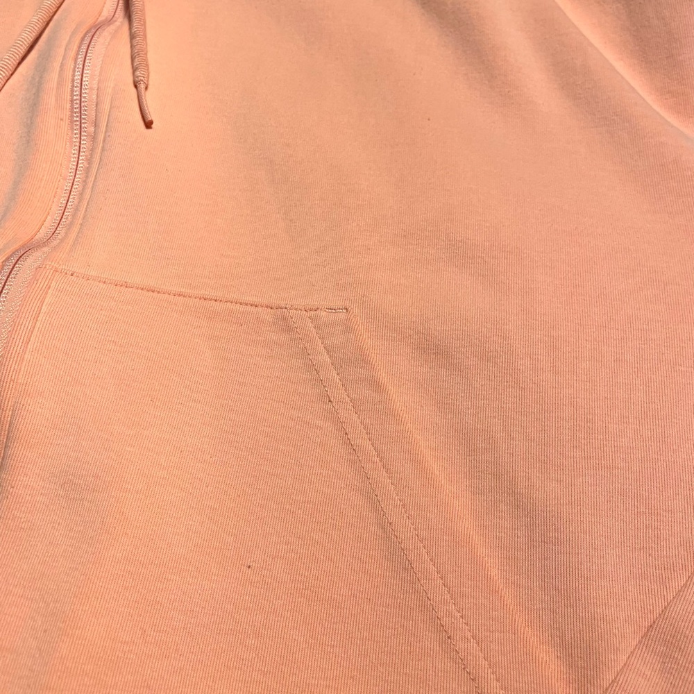 Adidas over sized, cropped, zipper, hooded sweatshirt. Medium - Picture 12 of 13